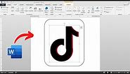TikTok Logo Design in MS Word | How to Create TikTok Logo in Microsoft Word | Muabi Design