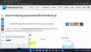 Search Indexing was turned off in Windows 11/10