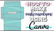 How To Create Cash Envelopes USING CANVA 2020 | Naturally Lizzie