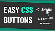 Styling Transparent Icon Buttons with HTML & CSS - Web Design Tutorial