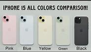 iPhone 15 All Colors Hands On! - Pink vs Blue vs Yellow vs Green vs Black