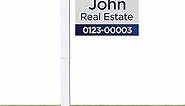 Vinyl PVC Real Estate Sign Posts 6 Feet Tall Real Estate Sign Holder for Open House and Home for Sale with 36" Arm Holds up to 24" Realtor Yard Sign White