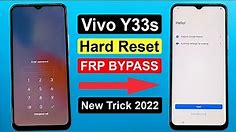 Vivo Y33s (V2109) Hard Reset/Pin Unlock | Vivo Y33s FRP Bypass Android 12 New Trick 2022 Without Pc