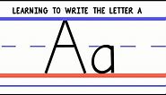 Write the Letter A - ABC Writing for Kids - Alphabet Handwriting by 123ABCtv