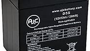 AJC Battery Compatible with Vision CP1250 12V 5Ah Sealed Lead Acid Battery