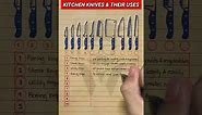 Different Types of Kitchen Knives and their Uses
