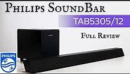 80$ !!! Philips 2.1 Soundbar TAB5305 Review Philips B5305 Sound Bar #PhilipsSoundbar