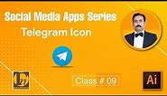 How to create Perfect Telegram Icon | Adobe Illustrator | FN Graphics
