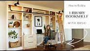 How to Build a Library Bookshelf--WITH DESK!