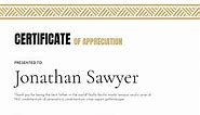 Father’s Day Certificate of Appreciation Template