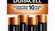 Duracell Coppertop C Battery, Long Lasting C Batteries, 4 Pack