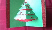 Easy Popup Christmas Tree Card (diff 2/10) (carte de Noël Weihnachtskarte tarjeta de Navidad)