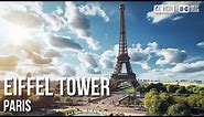Eiffel Tower Paris, Elevator Ride Top Floor (360° Panorama View) - 🇫🇷 France [4K HDR] Walking Tour