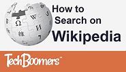 How to Search on Wikipedia