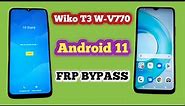 Wiko T3 Android 11 frp bypass | Wiko Model W-V770 Google Account forgot