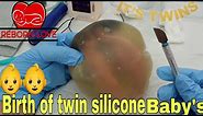 Birth Of Miniature Twin Silicone baby's in womb | Reborn Love