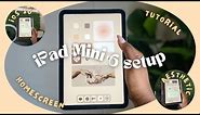 HOW TO CUSTOMIZE YOUR IPAD MINI 6 HOME SCREEN IOS 16 | aesthetic widgets + app icons (2023)