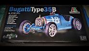 ALL NEW! Bugatti Type 35B T35B 35 Race Car 1/12 Scale Model Kit Review Italeri 4710 Unboxing 2023
