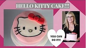 How to make a Hello Kitty Cake l Beginner Cake Decorating Tutorial