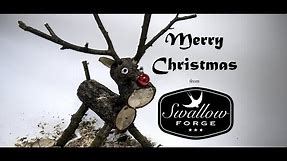 How to make a wooden log reindeer. Swallow Forge