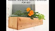 How To Build a Cedar Window Box Planter for $20
