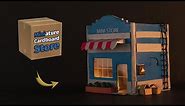 DIY Simple Miniature Store I Cardboard Craft Idea