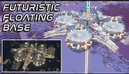 Minecraft: FLOATING FUTURISTIC BASE - Tutorial - Futuristic Sky Base - Futuristic Base Tutorial