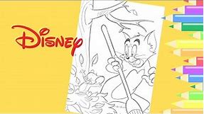 Speed Coloring Tom & Jerry | Disney | Fall | Autumn | Coloring Pages | Colours | Art