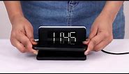 Freedom 4 - Desktop Wireless Charger with Alarm Clock & Led Lamp