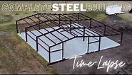 Here's How To Build A 40x60 Steel Building In 6 minutes!
