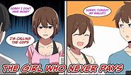 A girl who never paid "Forgot my wallet again! Lol!" So we all decided to get her back…[Manga dub]