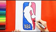 How to draw the NBA Logo