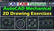 AutoCAD Mechanical 2D Drawing Exercises for Beginners - 1