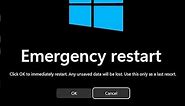 Hidden “Emergency Restart” in Windows