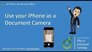 Use your iPhone as a Document Camera