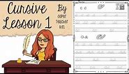 Cursive Writing for Beginners: Lowercase Cursive - Lesson 1