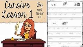Cursive Writing for Beginners: Lowercase Cursive - Lesson 1