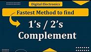 1’s complement and 2’s complement | 1'complement of binary number | 2'complement of binary number