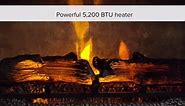 SCOTT LIVING BLAINE 54 in. Freestanding Media Console Wooden Electric Fireplace in Dark Brown Birch HDSLFP54W-5A