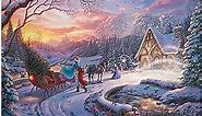 Ceaco - Thomas Kinkade - Holiday - Cinderella Bringing Home The Tree - 1000 Piece Jigsaw Puzzle