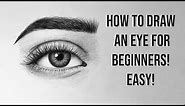 HOW TO DRAW AN EYE FOR BEGINNERS [*EASY TUTORIAL*]