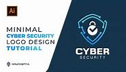 Minimal Cyber Security Logo Design Process - Adobe Illustrator cc (বাংলা)