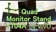 The VIVO Quad Monitor Stand-V104a Planning and Assembly
