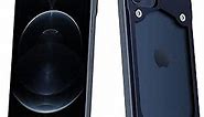 (iPhone 13 Pro Max Titanium Metal Exoskeleton Case [Military 10ft Drop Tested Naked Feel] for iPhone 13 Pro Max (Navy)