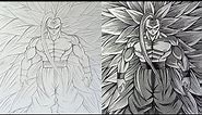 How to Draw Goku super Saiyan infinity[full body] | Dragonball