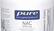 Pure Encapsulations NAC 600 mg - N-Acetyl Cysteine NAC Supplement for Lung Health & Immune Support, Liver Support & Antioxidants* - with Freeform N-Acetyl-L-Cysteine - 360 Capsules