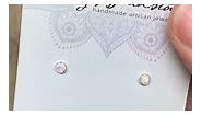 Tiny 3mm Simmulated Opal Stud Earrings in Sterling Silver