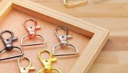 35 Pieces Swivel Clasps Lanyard Snap Hooks Keychain Clip Hook Lobster Claw Clasp Metal Hook Clasp with D Rings for Keychain Purse Hardware Sewing Craft Project (Rose Gold,25 mm)