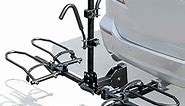 Leader Accessories 2-Bike Platform Style Hitch Mount Bike Rack, Tray Style Bicycle Carrier Racks Foldable Rack for Cars, Trucks, SUV and Minivans with 2" Hitch Receiver