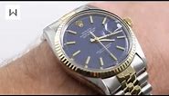 Rolex Oyster Perpetual Vintage Two-tone Datejust 1601 Luxury Watch Review